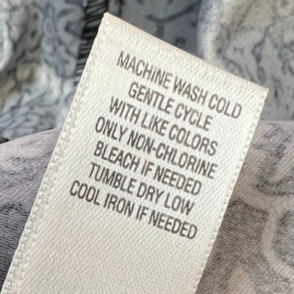 #422 Christopher & Banks Stretch Black Grey Patterned Skirt Size 14W - Picture 9 of 9